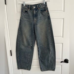 GU By Uniqlo Barrel Leg Jeans Womens Size Small
